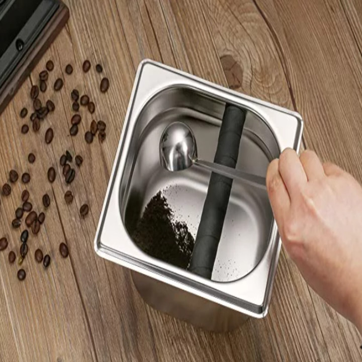 Hộp đập bã cà phê inox KBS01