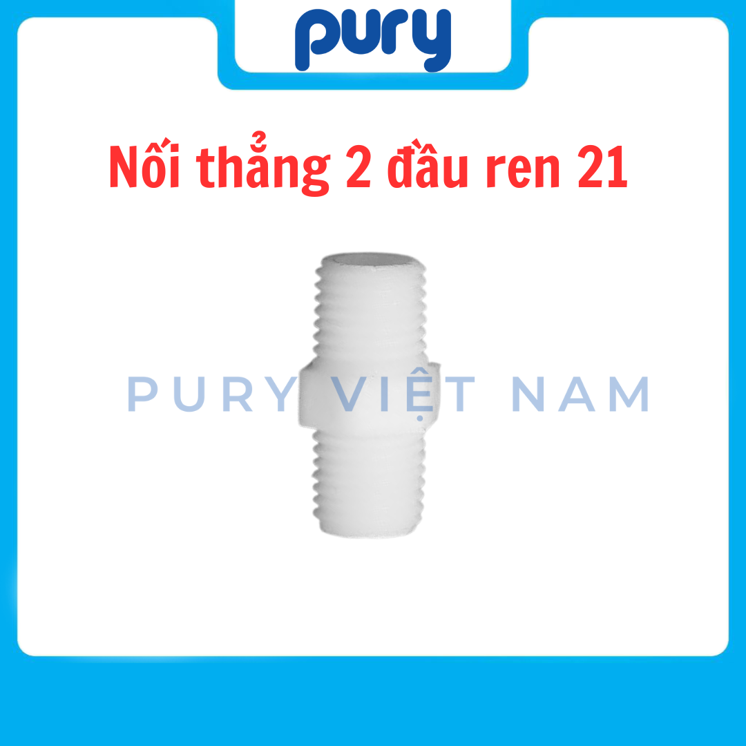 Nối thẳng 2 đầu ren 21 (21-21) phụ kiện lọc nước