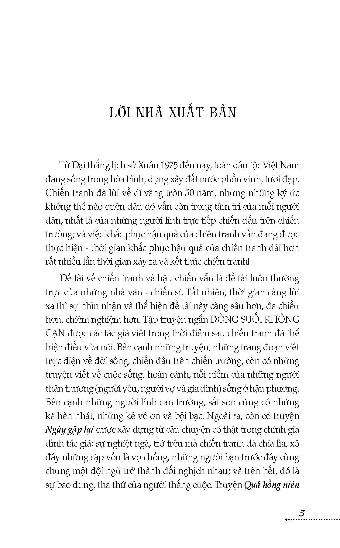 Dòng Suối Không Cạn (Tập truyện ngắn)