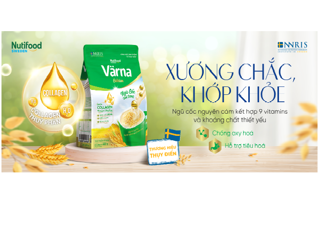 Ngũ cốc dinh dưỡng Värna Calcium Phục Hồi Sức Khỏe giúp ngăn ngừa loãng xương loại 500g