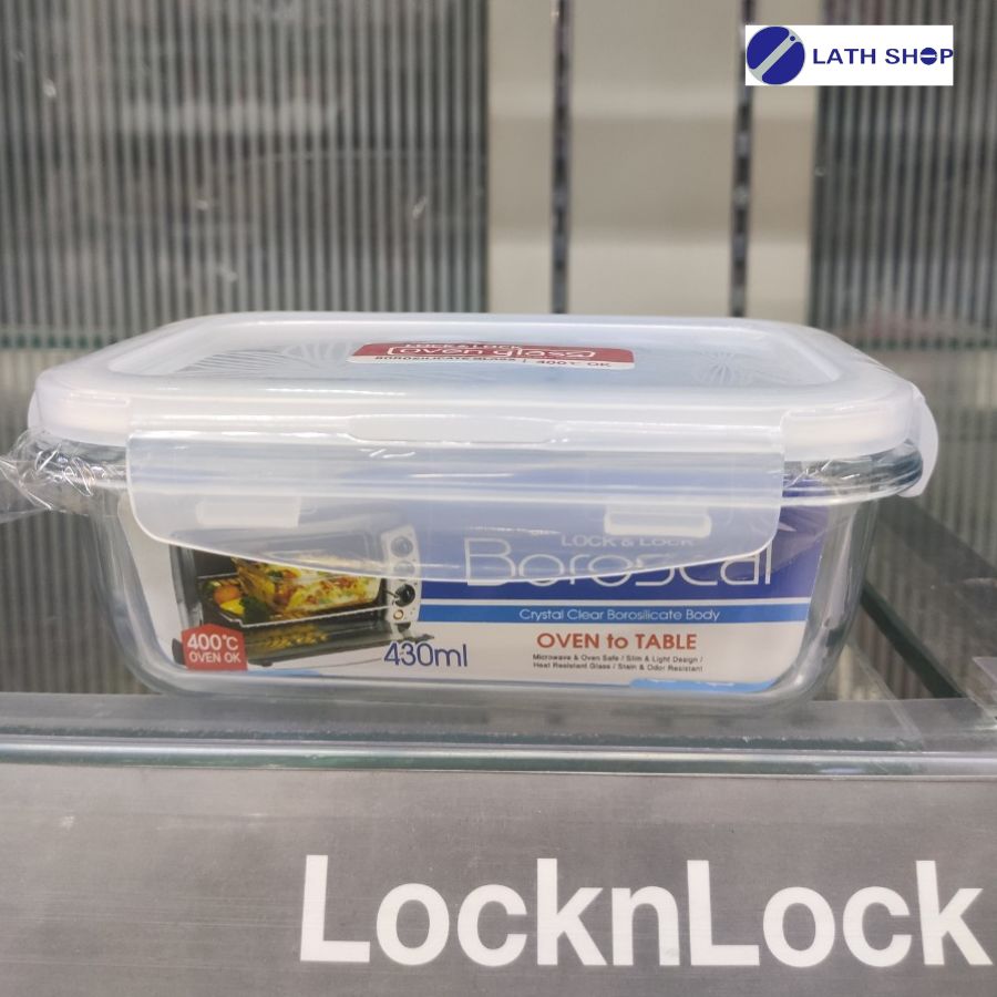 Hộp Thủy Tinh Chữ Nhật Lock&amp;Lock Clear LLG424 (430ml)