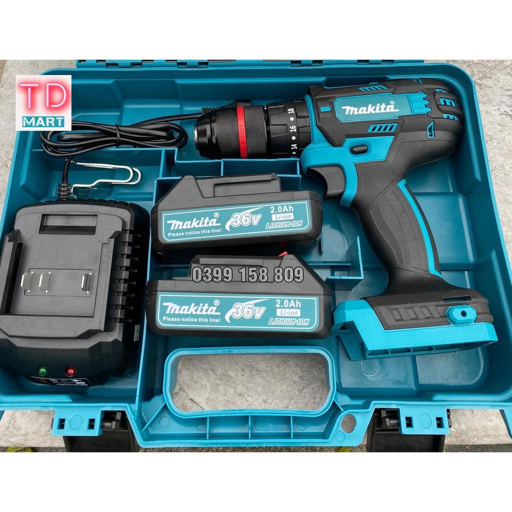 Máy khoan pin makita 36v 3 chức năng, đầu AutoLock 13 Ly