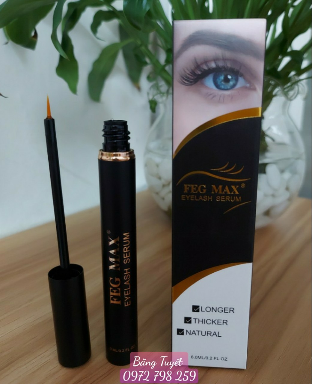 Serum dưỡng mi FEG MAX Ngày &amp; Đêm Siêu dày và dài mi 6ml