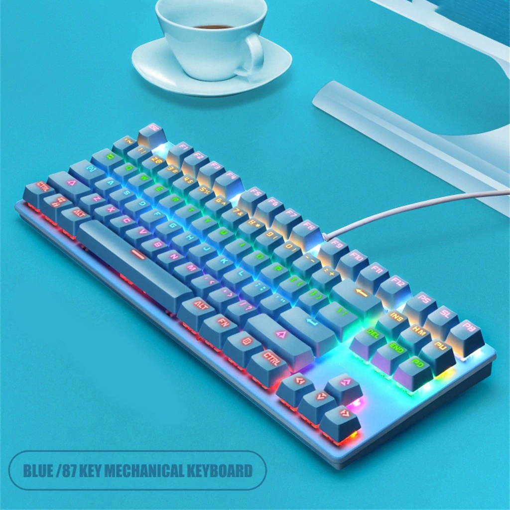 Bàn Phím Cơ Máy Tính 87 Phím Crack K2 PRO  Led Đổi Màu Nhiểu Chế Độ Khác Nhau, Blue Switch Chơi Game Dùng Văn Phòng Cực Đã - Hàng chính hãng