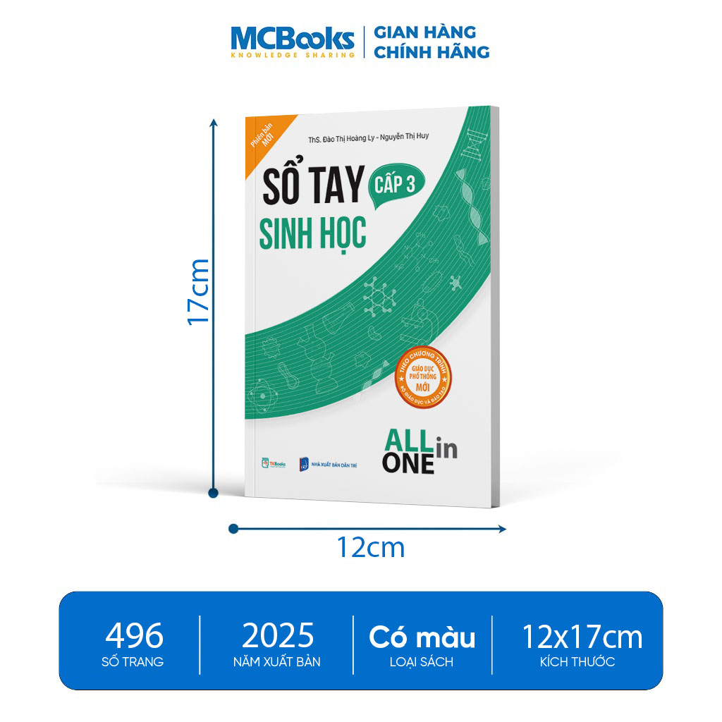 Sổ Tay Sinh Học Cấp 3- All In One (Cập Nhật Chương Trình SGK Mới)