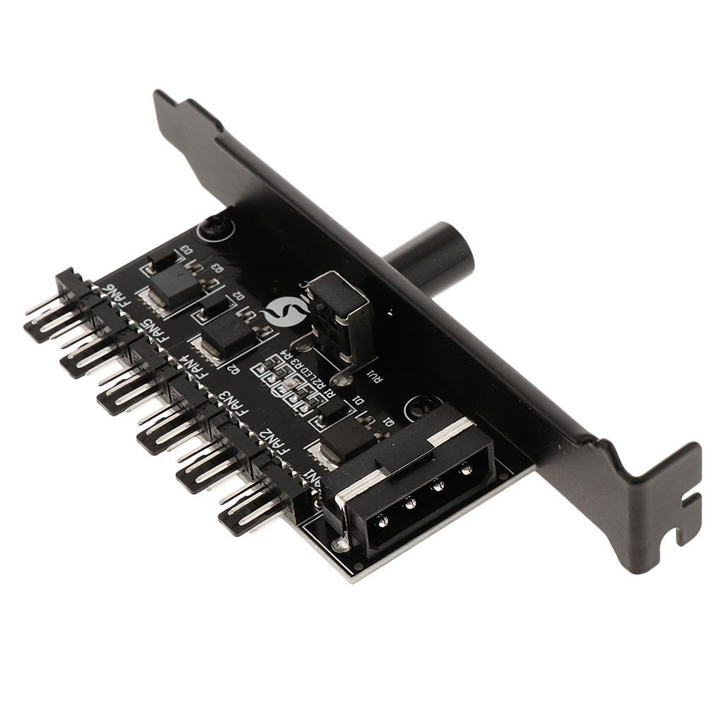 4 Pin Power PC Case CPU Cooler Cooling Fan Speed Temperature Controller Hub