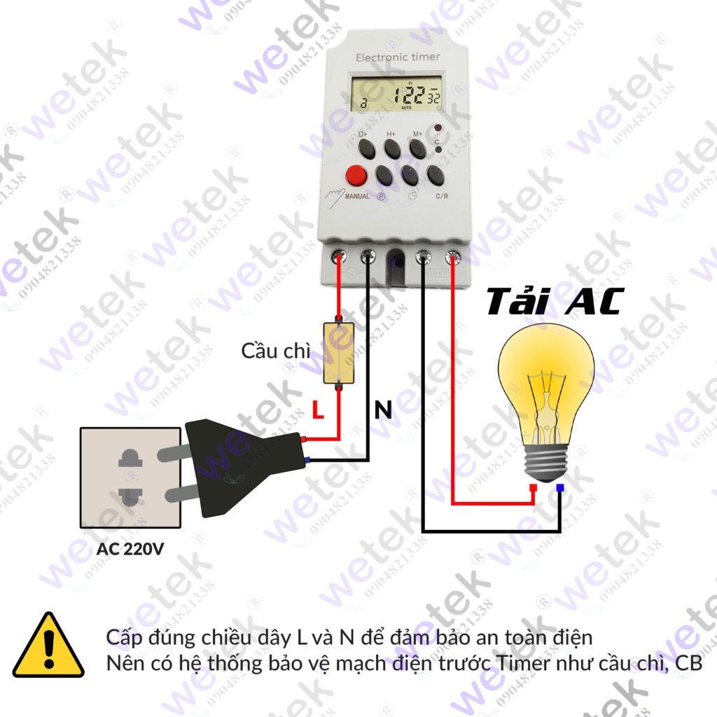 Bộ hẹn giờ 30A 220Vac 24h 7 ngày rẻ nhất cho bơm, đèn chiếu sáng, tưới cây tự động #KG316T #KG316T-II pin sạc tích hợp