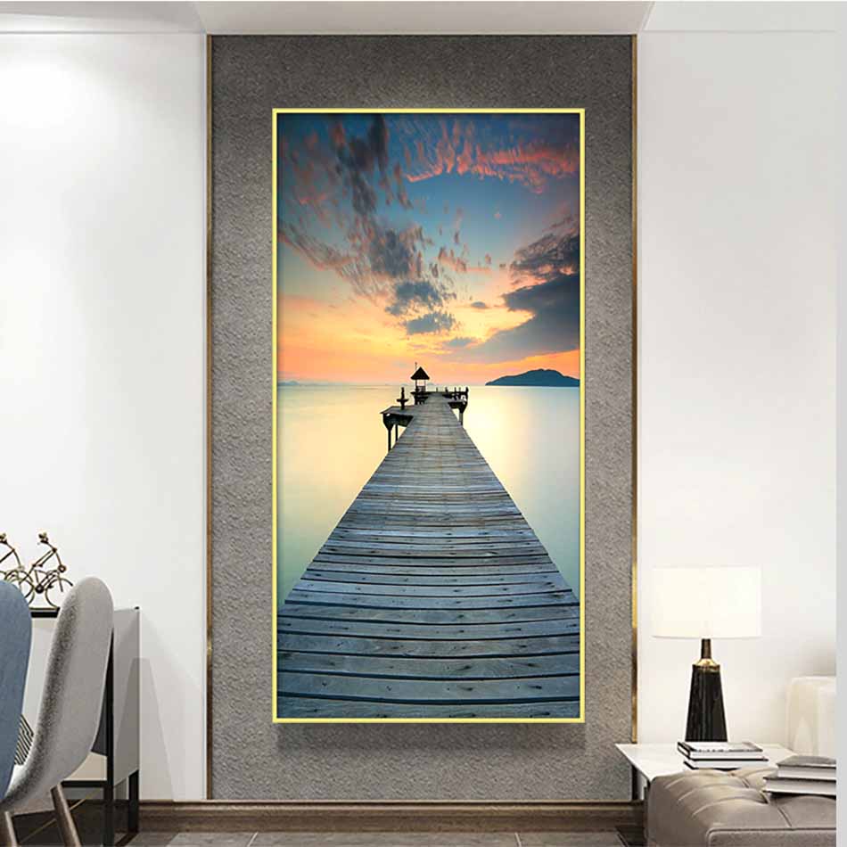 Tranh canvas treo tường Decor Cây cầu tình yêu - DC104
