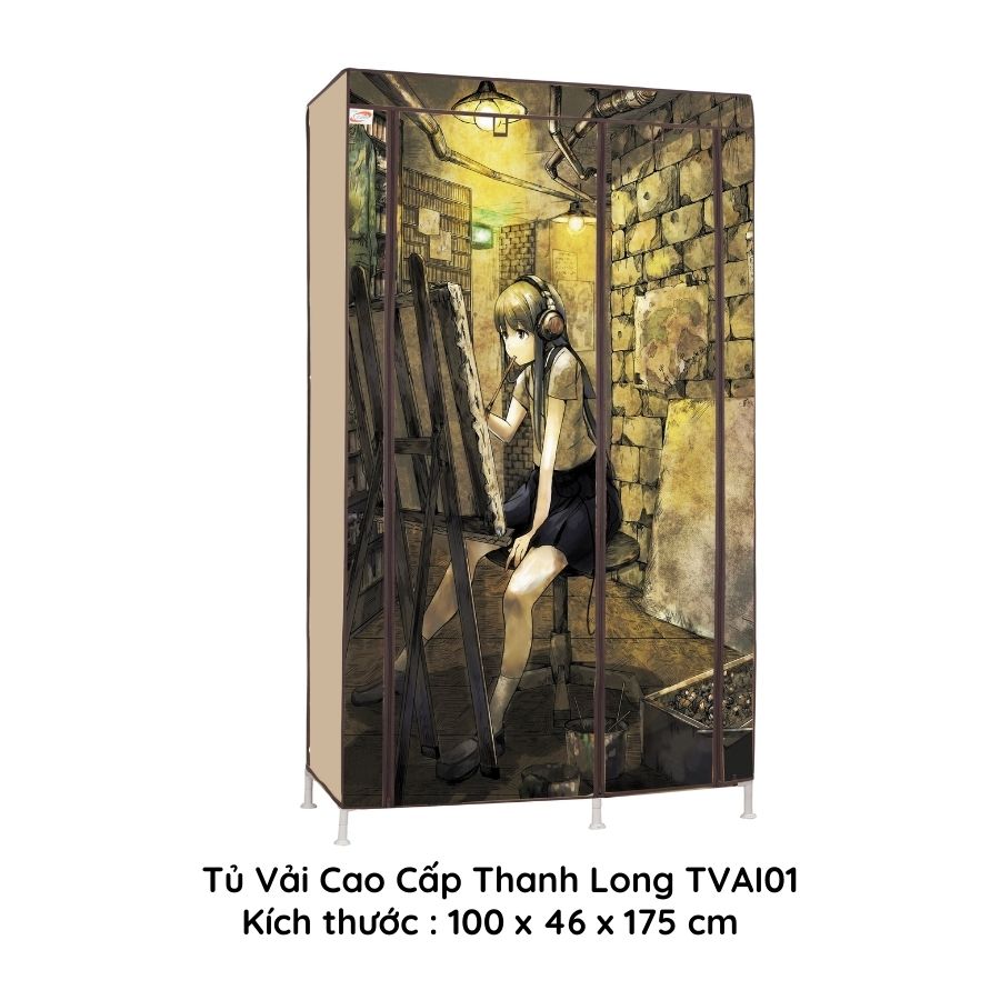 Tủ vải Thanh Long TVAI01 100 x 46 x 175 cm Giao màu ngẫu nhiên