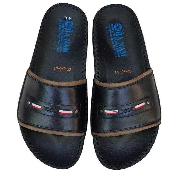 Dép Nam Quai Ngang Da Bò Thật TiTi ĐÔ Cao Cấp DNA2087d