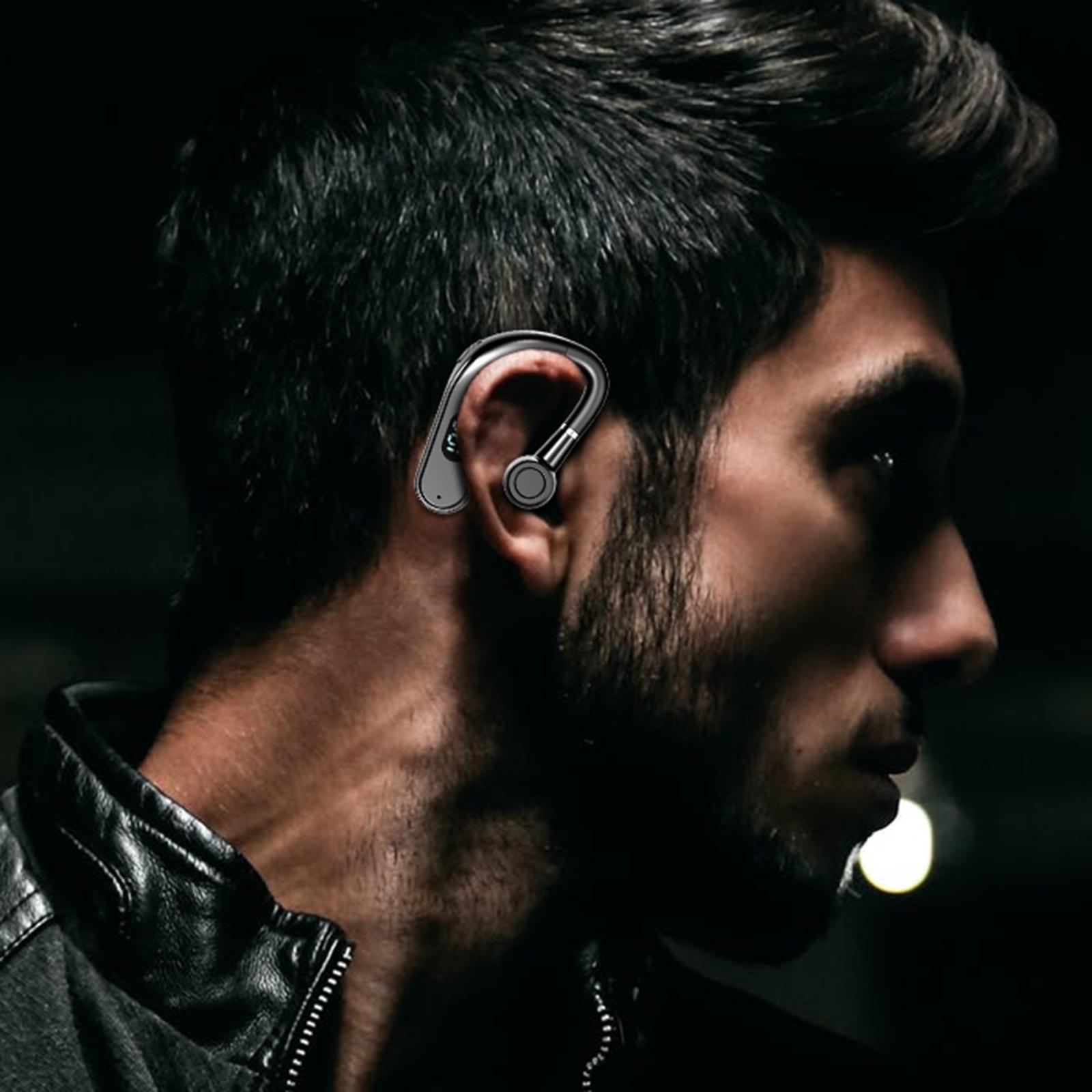 Bluetooth 5.0 Earphone Single Ear Detachable Battery for Meeting Driving