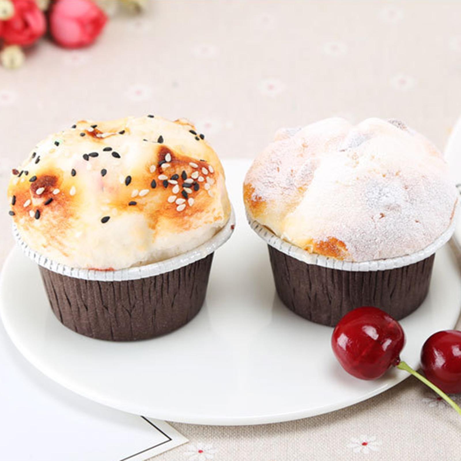 6Pcs Artificial Cake Simulation Realistic Food Cupcake Bread Dessert