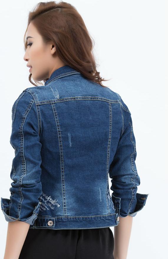 Áo Khoác Jean Nữ Titishop NT20 - Xanh