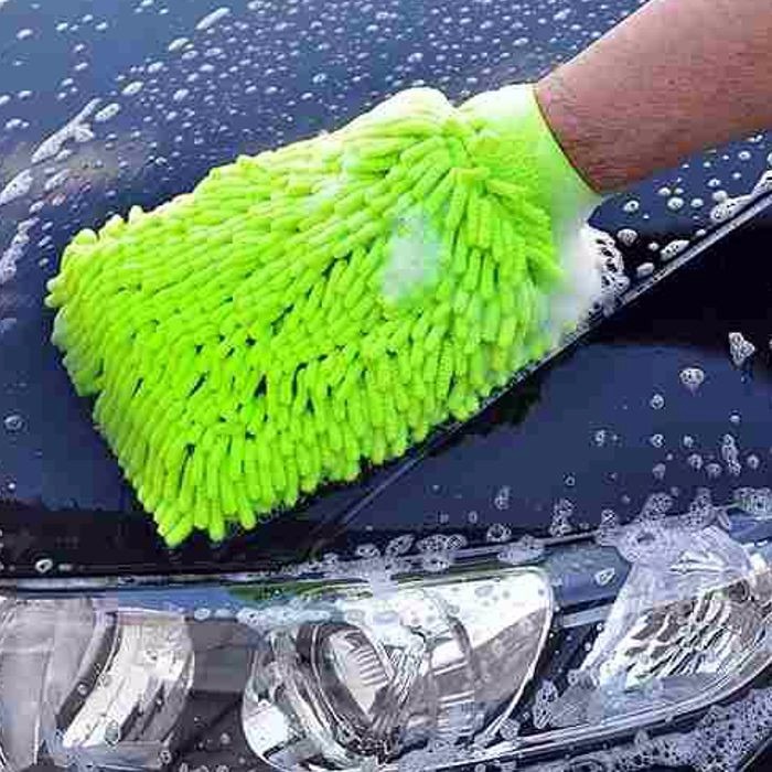 Bộ Nước rửa xe cho ô tô xe máy Car Shampoo + Găng tay chuyên dụng lau rửa xe siêu mềm, thấm hút tốt