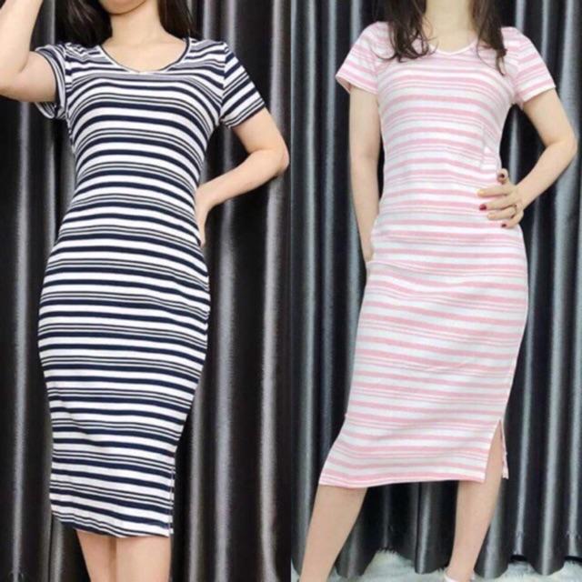 New Đầm body kẻ sale