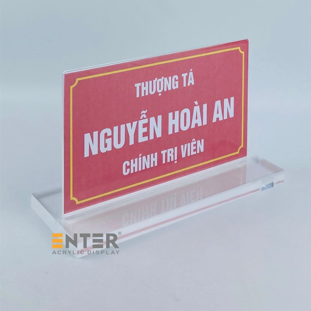 Kệ mica 2 mặt Enter E17C LR 13.5x23cm, đế 10x25cm vát 2 cạnh