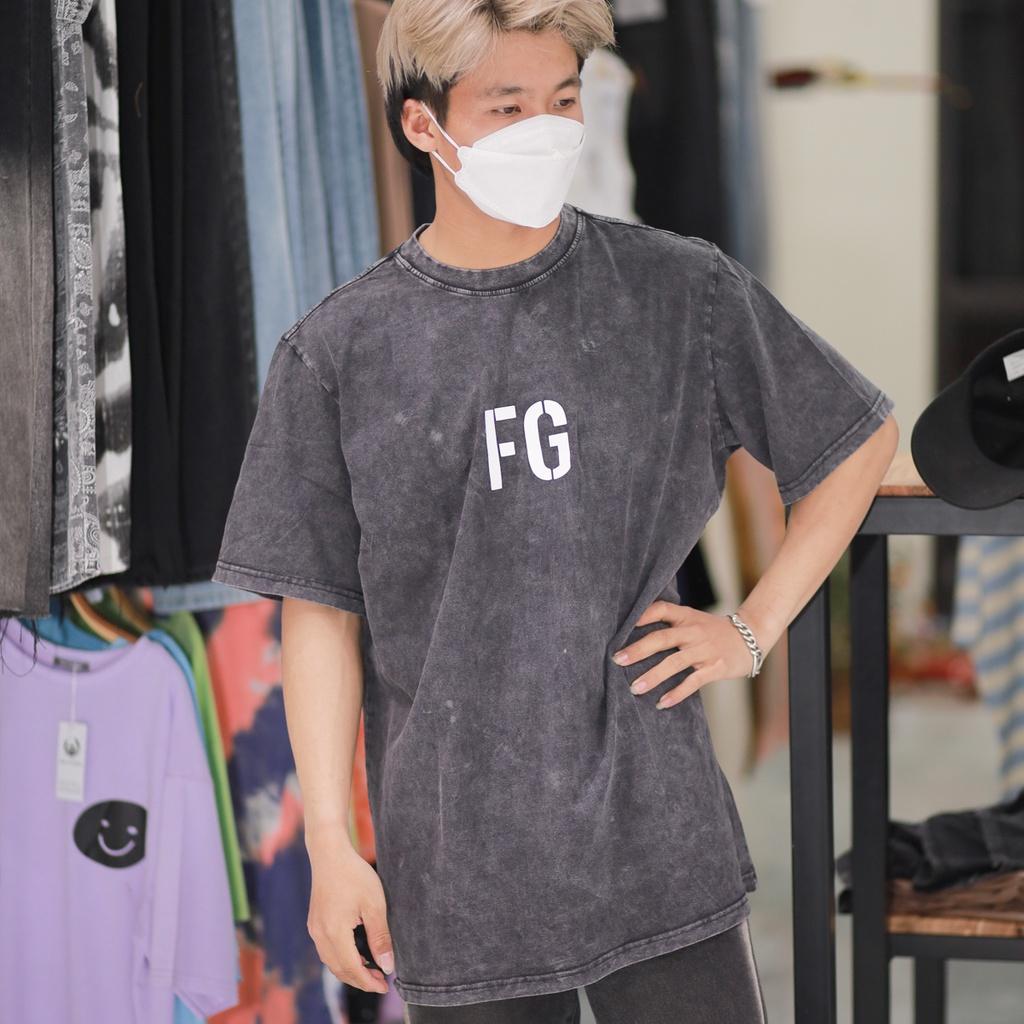 Áo thun loang FG tay lỡ nam nữ chất liệu 100% cotton mát mẻ phối dáng unisex