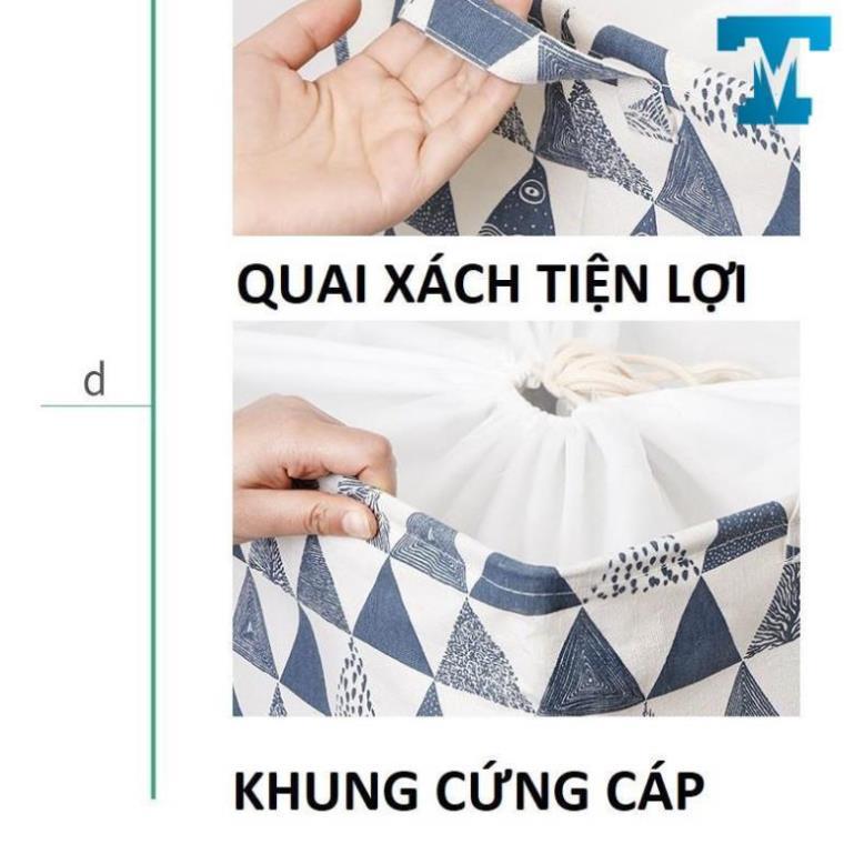 Túi đựng quần áo chăn màn vải canvas không thấm nước, giỏ đựng đồ đa năng vintage cỡ siêu to