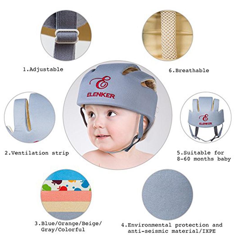 Mũ Bảo Hiểm Trẻ Em An Toàn Bảo Vệ Cho Bé Tập Đi Mũ Chống Va Chạm Trẻ Sơ Sinh Mũ Bảo Vệ Đầu Bé Capacete Bé Gái Bonnet Mũ Ấm Áp
