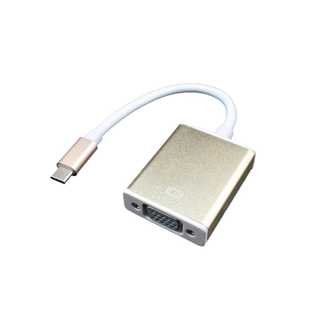 USB 3.1 Type C to VGA Adapter Cable Converter Cord Lead for
