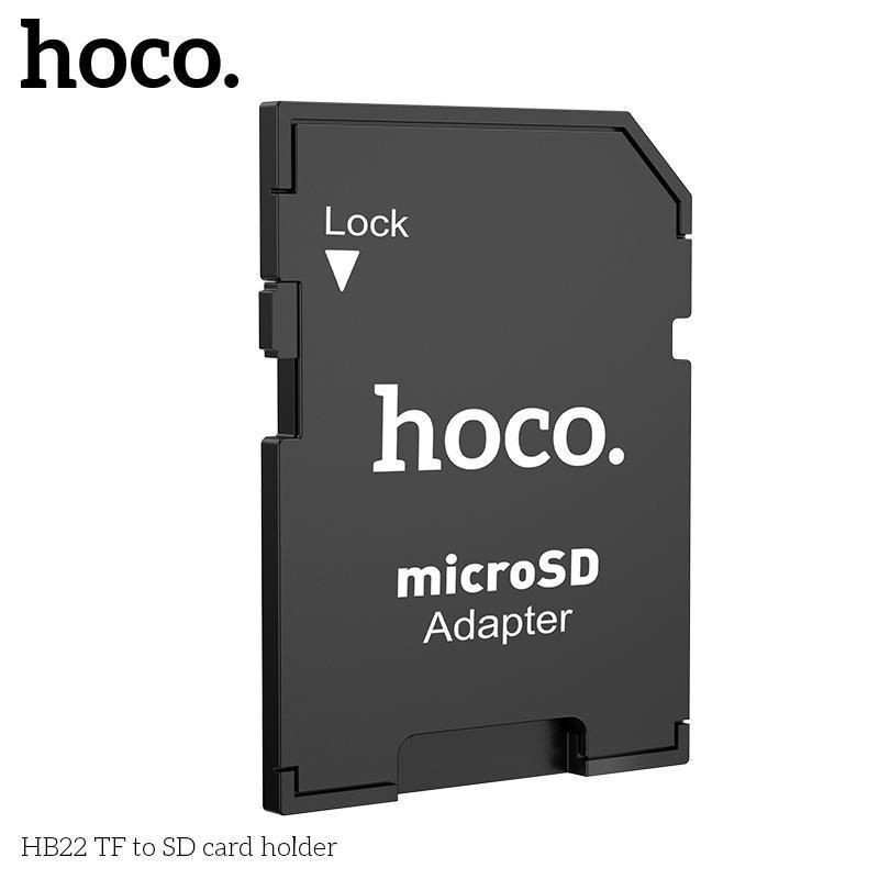 Vỏ thẻ nhớ Micro SD Hoco HB22, áo đọc thẻ SD (TF) sang SD dùng cho máy ảnh, laptop hàng chính hãng Phụ Kiện Camera