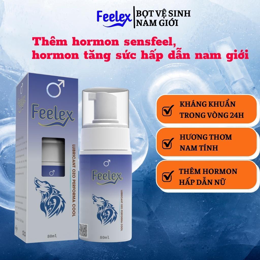 Dung dịch vệ sinh nam dạng bọt Feelex Lubricant OZO Performa Cool - 80ml