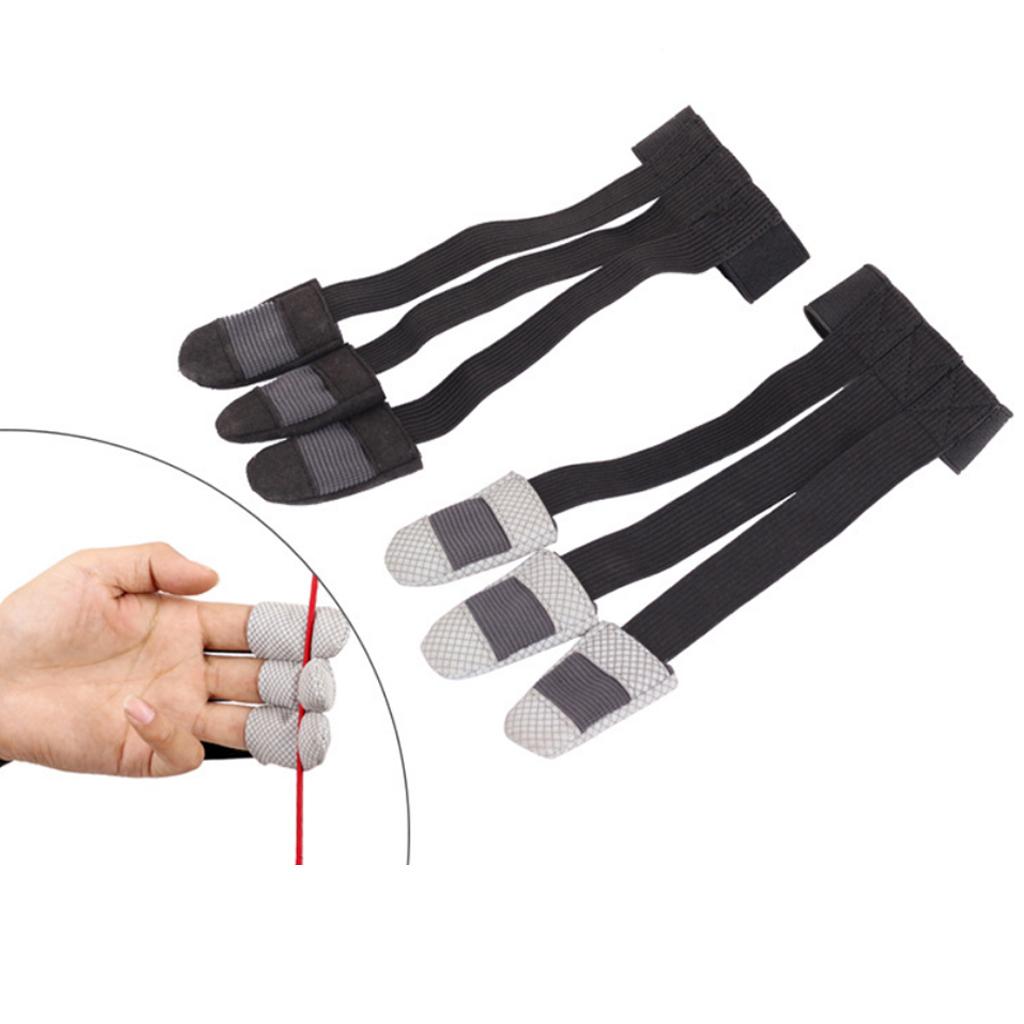 3 Finger Archery Protector Tab Guard Glove for Tradition Bow Hunting