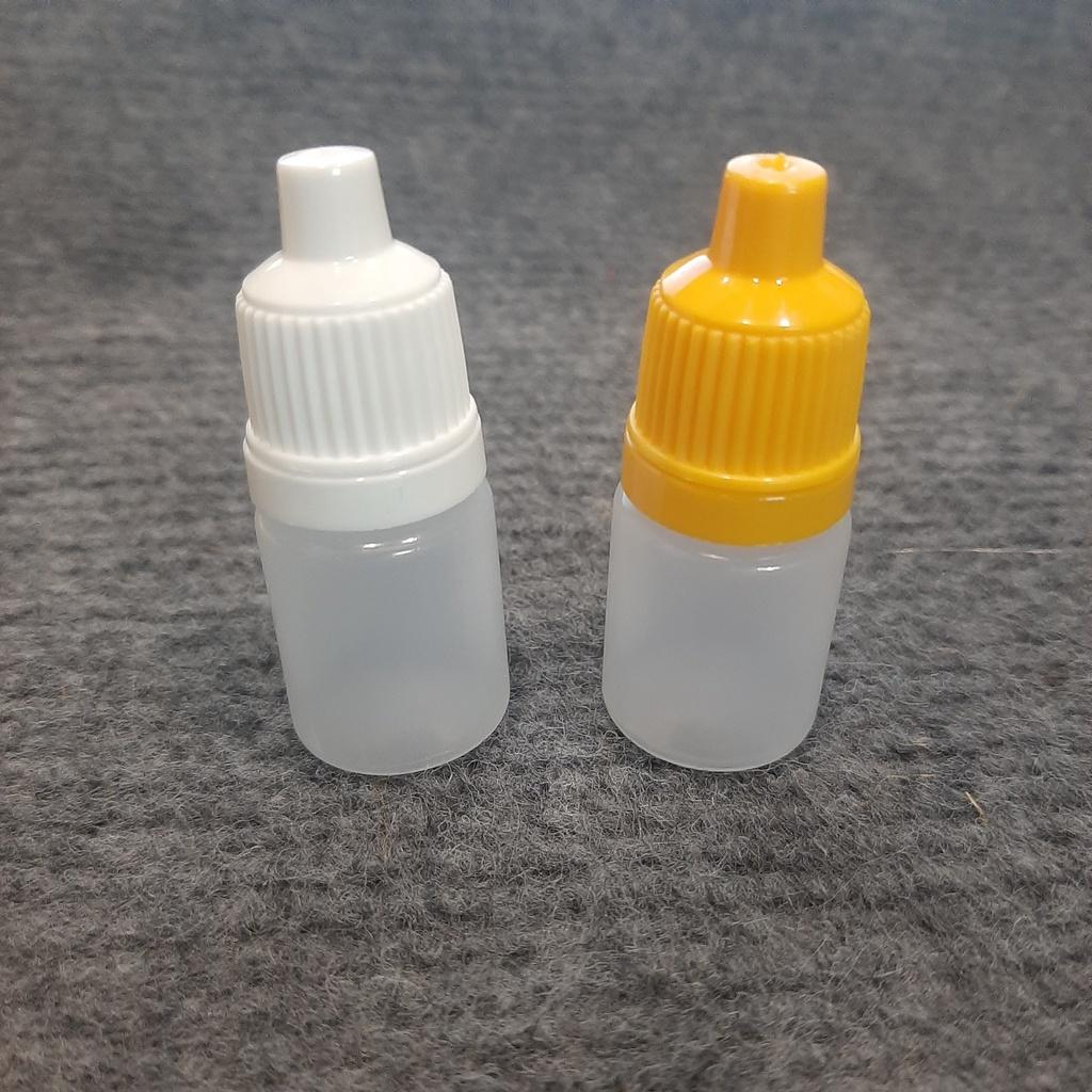 Lọ nhựa rỗng 5ml đựng nước nhỏ mắt bao gồm nắp có garanti , Combo 100 Chai nhựa 5ml đựng mực