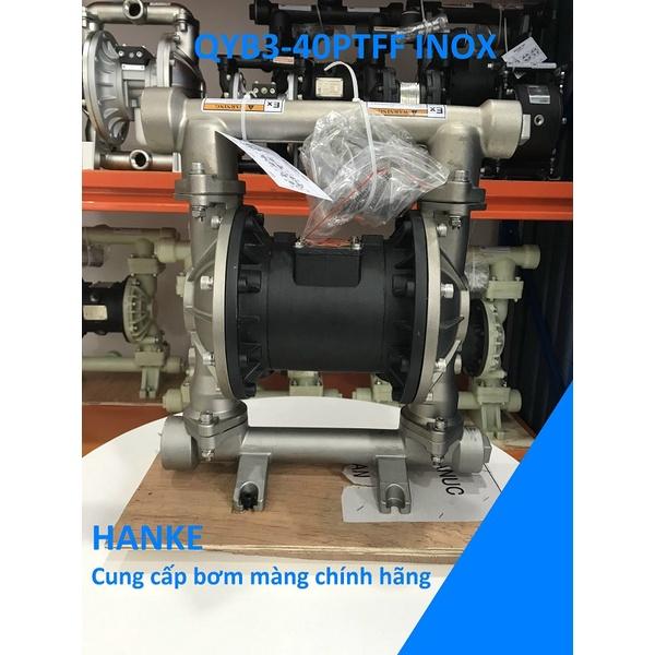 Máy bơm màng khí nén thân Inox 304, QBY3-40PTFF