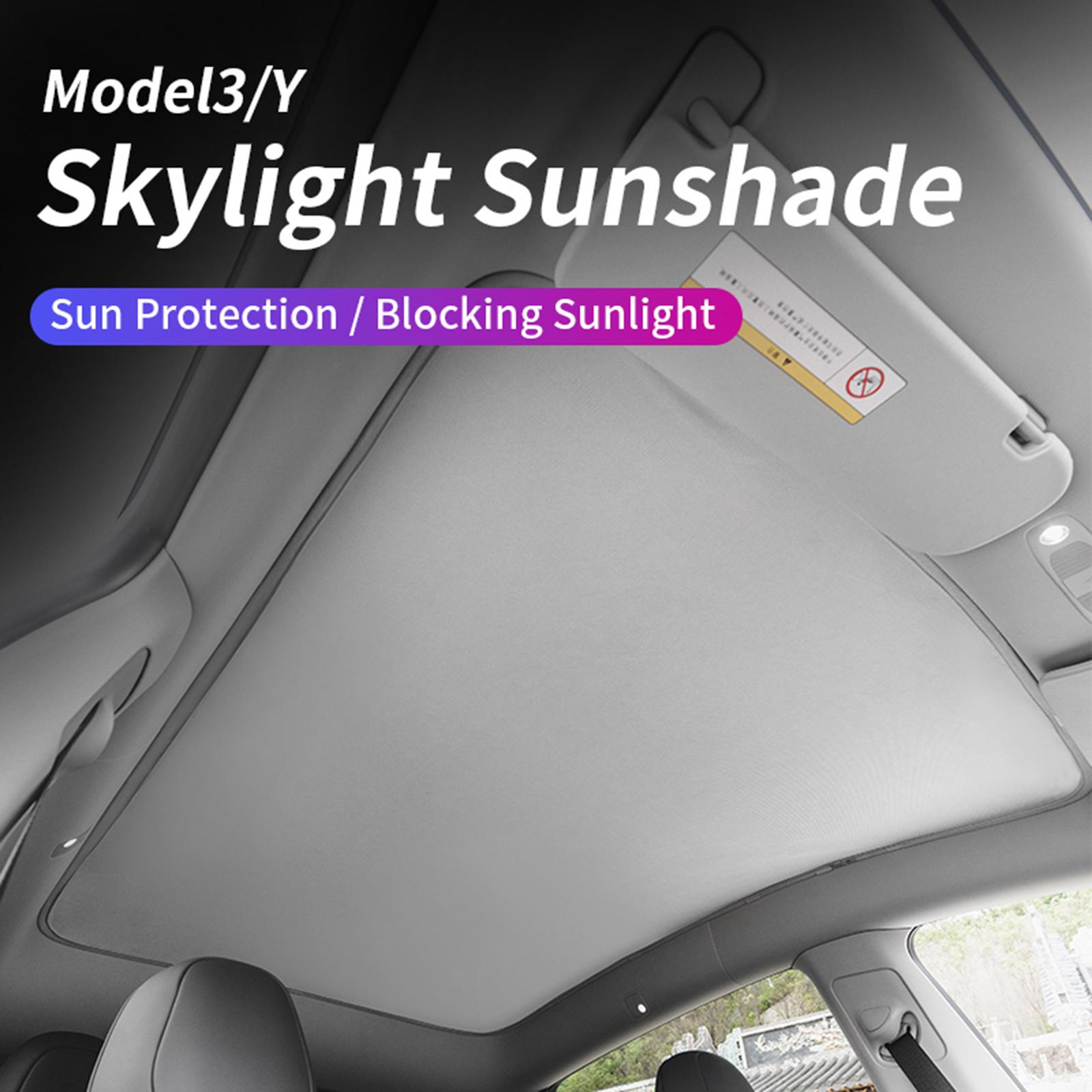 Front and Rear Glass Roof Sunshade Window Sunroof Sun Shade Sun Protection for Tesla Model 3