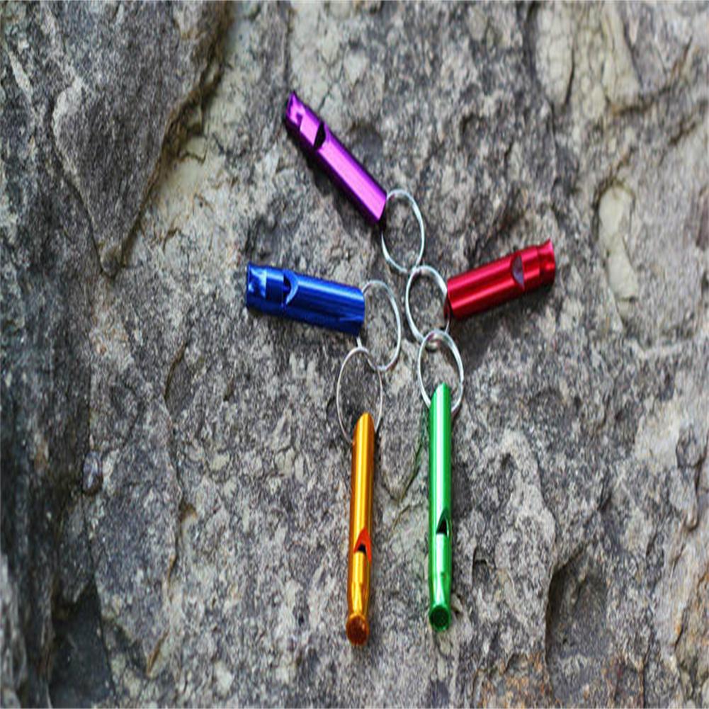 Aluminum Emergency Whistles Outdoor Survival Camping Adventure Whistle Trekking Lifeguard Whistle(random Color)