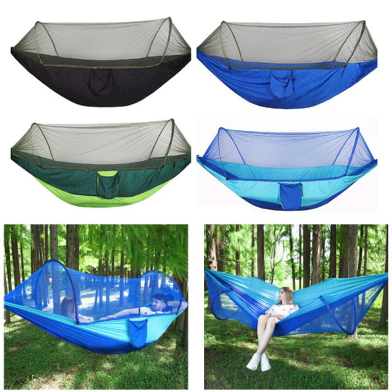 JOYLOVE Ngoài Trời Muỗi Lưới Võng Dù Di Động Cắm Trại Treo Ngủ Cao Cấp Ngủ Xoay 260x140cm