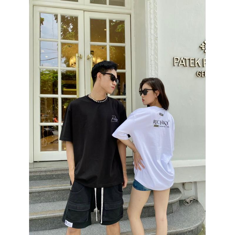 Áo Thun Unisex Richky Premium Tee Luxury Maison TB Đen - RKP04