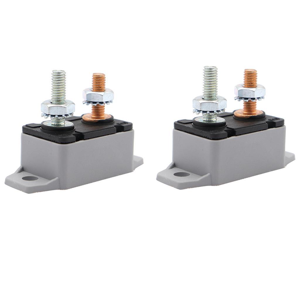 2Pcs 40A Boat  Circuit Breaker Fuse Automatic Auto-Reset 12V/24V