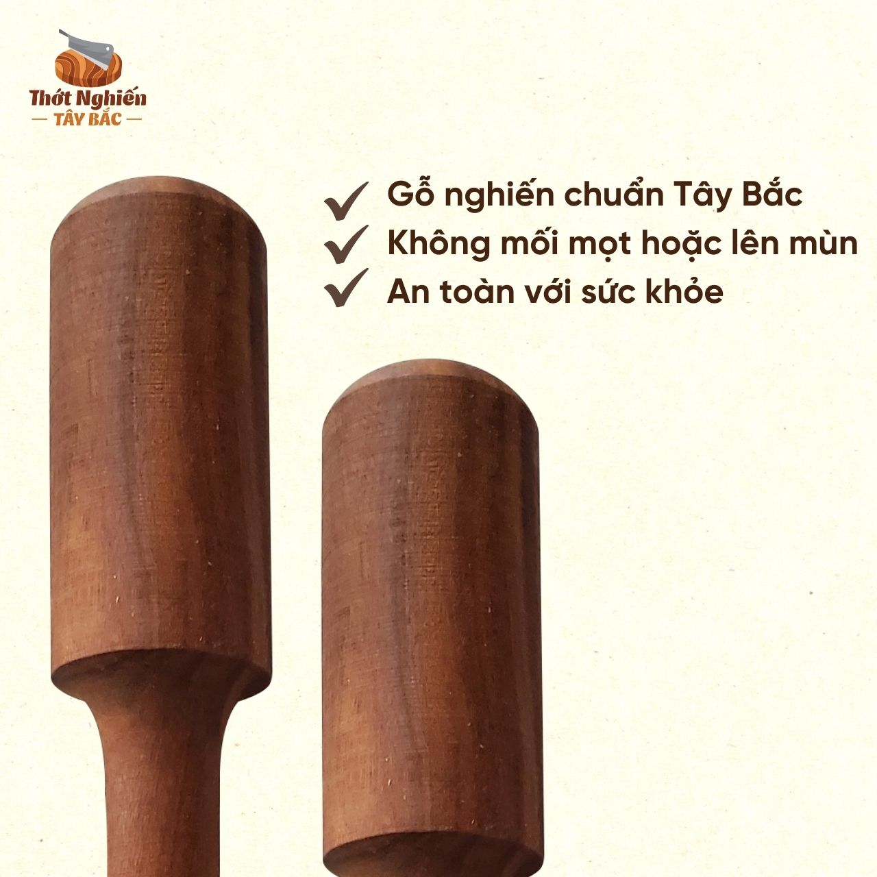 Chày Gỗ Nghiến Giã Tôm, Cua