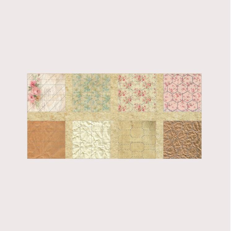 Giấy Nền Trang Trí Scrapbook Vintage Khổ 16.5 cm