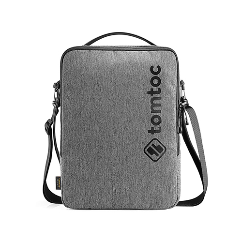 TÚI TOMTOC (USA) H14 URBAN CODURA SHOULDER BAGS FOR LAPTOP, ULTRABOOK - MÀU XÁM