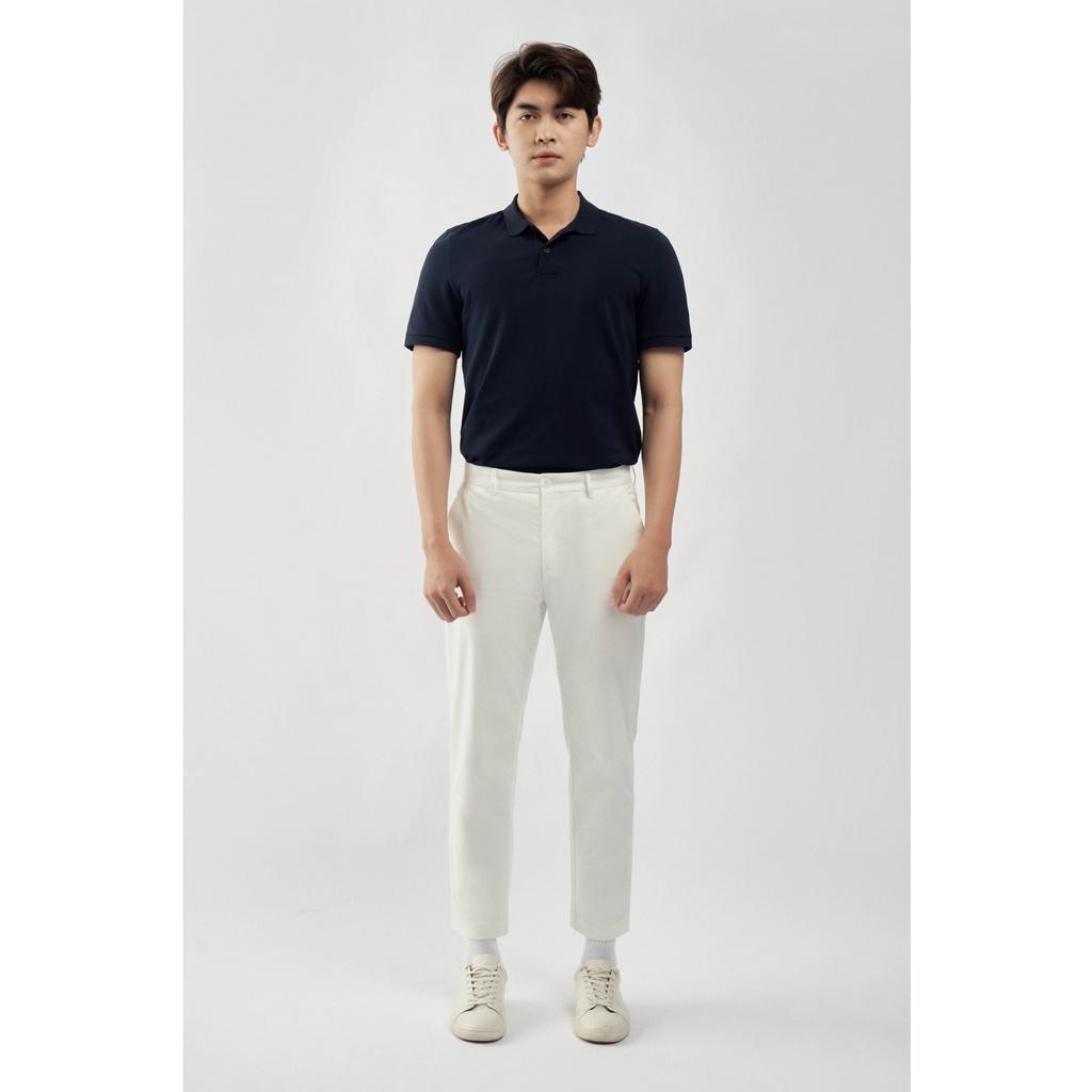 QUẦN KAKI NAM Lưng V form slim crop (2 màu) cotton cao cấp có độ co giãn - 10F21PCA027 | LASTORE MENSWEAR