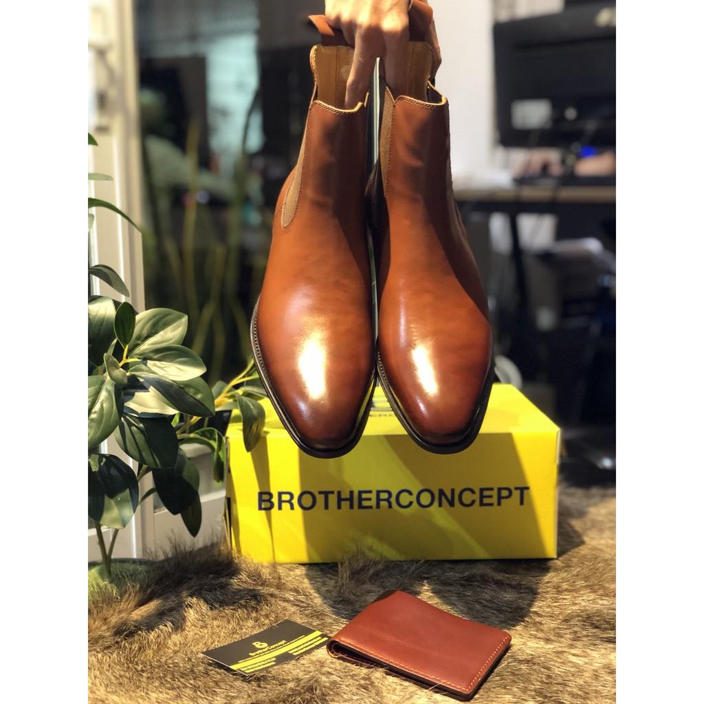 Giày Tây Alexander Chelsea boots Nâu