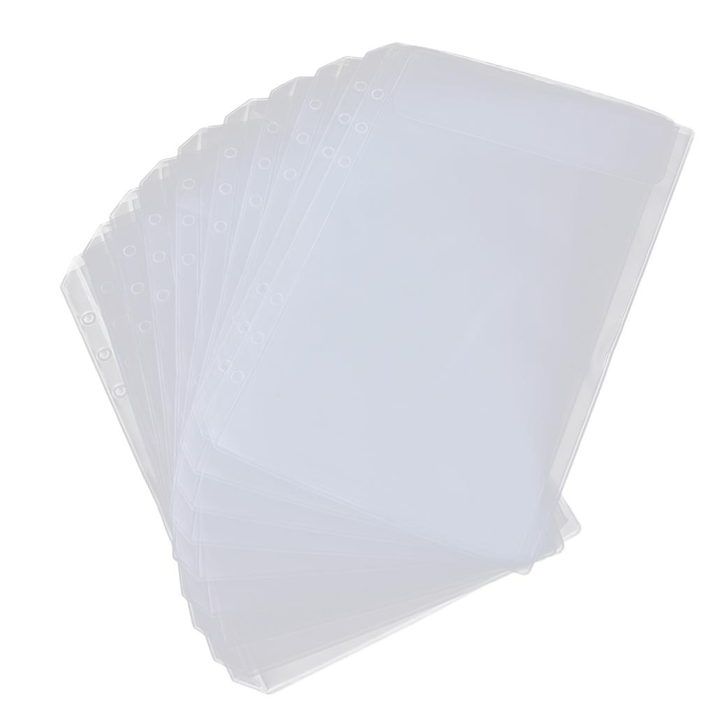 10 Binder Pocket 6 Holes Notebook Binder Loose Leaf Bag Collection Bags
