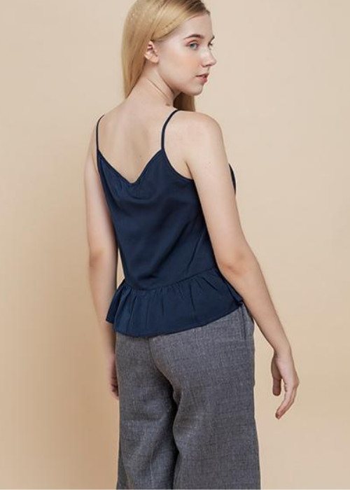 Áo hai dây nữ Callia String Blue cổ V