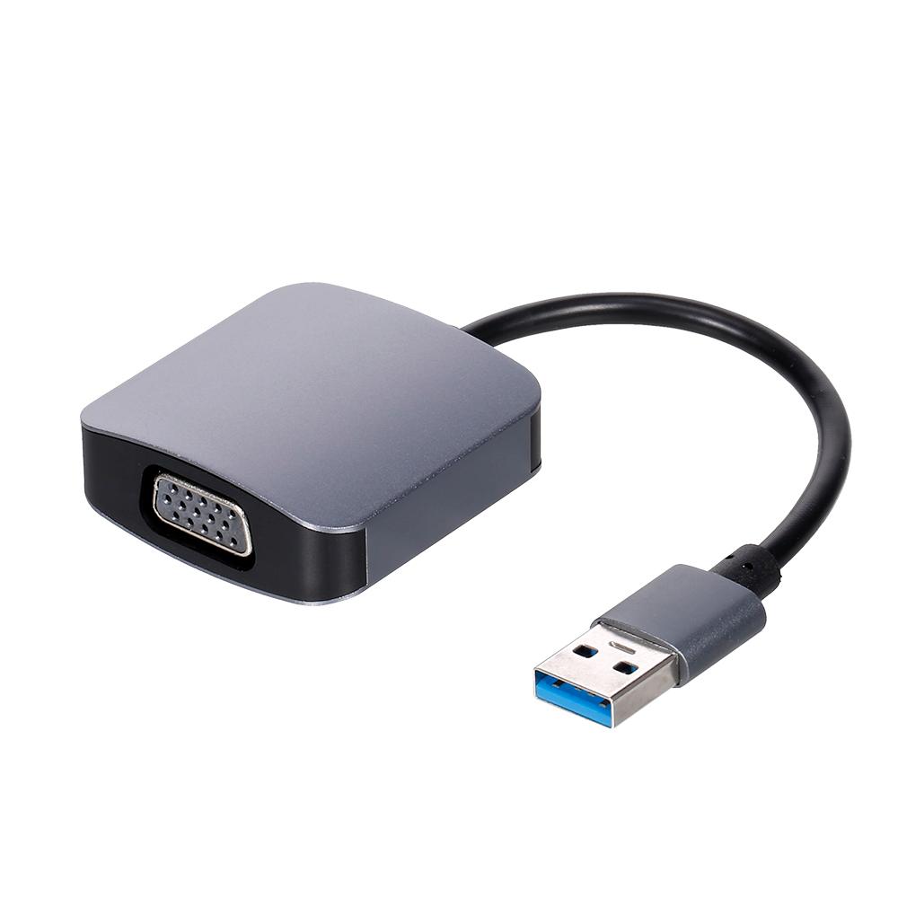 Bộ chuyển đổi USB sang VGA Bộ điều hợp video 1080P Ultra HD USB3.0 phản chiếu màn hình cho TV / Màn hình / Máy chiếu