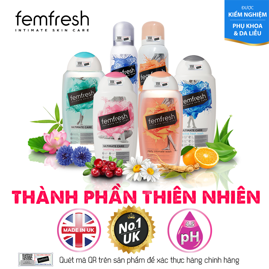 Dung Dịch Vệ Sinh Phụ Nữ Giúp, Thơm, Tươi Mới Suốt Ngày Dài Femfresh Daily Intimate Wash 150ml