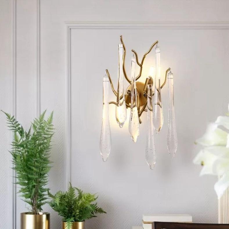 Đèn chuẩn số 1Đèn tường Ca Sỹ Pha Lê cao cấp, đèn dán tường phale, đèn trang trí, đèn decor DT1128 DT