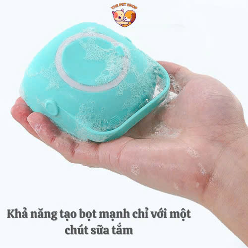 [VIDEO]- Lược tắm, massage cho thú cưng- Bàn chải tắm, tạo bọt làm sạch lông cho chó mèo-CHỌN MÀU Bàn chải tắm thú cưng silicone mềm chất lượng cao