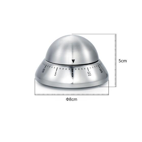 Đồng hồ hẹn giờ nấu ăn DH85 Taiwan inox 304 sáng bóng đếm ngược thời gian nấu có chuông báo dùng trong nhà bếp Hcm