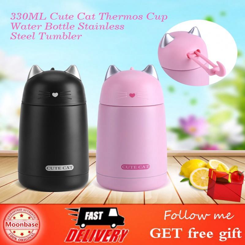 Bình nước giữ nhiệt hình mèo dễ thương 330ml