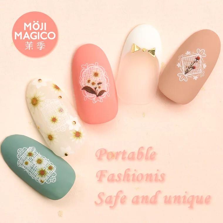 Sticker 3D Magico - Hình Dán Móng Tay Họa Tiết Khung Trắng 349-2