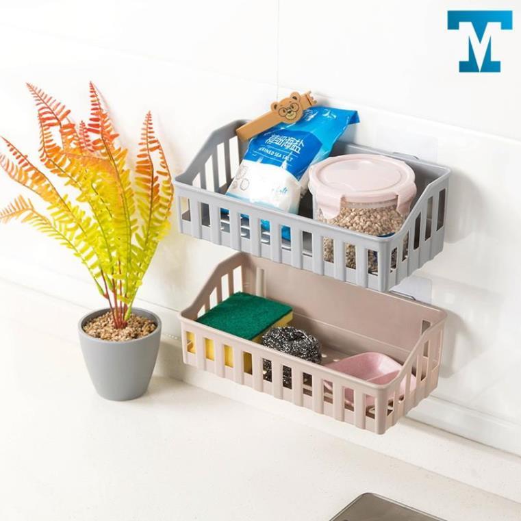 Kệ Dán Tường Chữ Nhật, để mỹ phẩm, gia vị, phù hợp mọi vị trí trong nhà