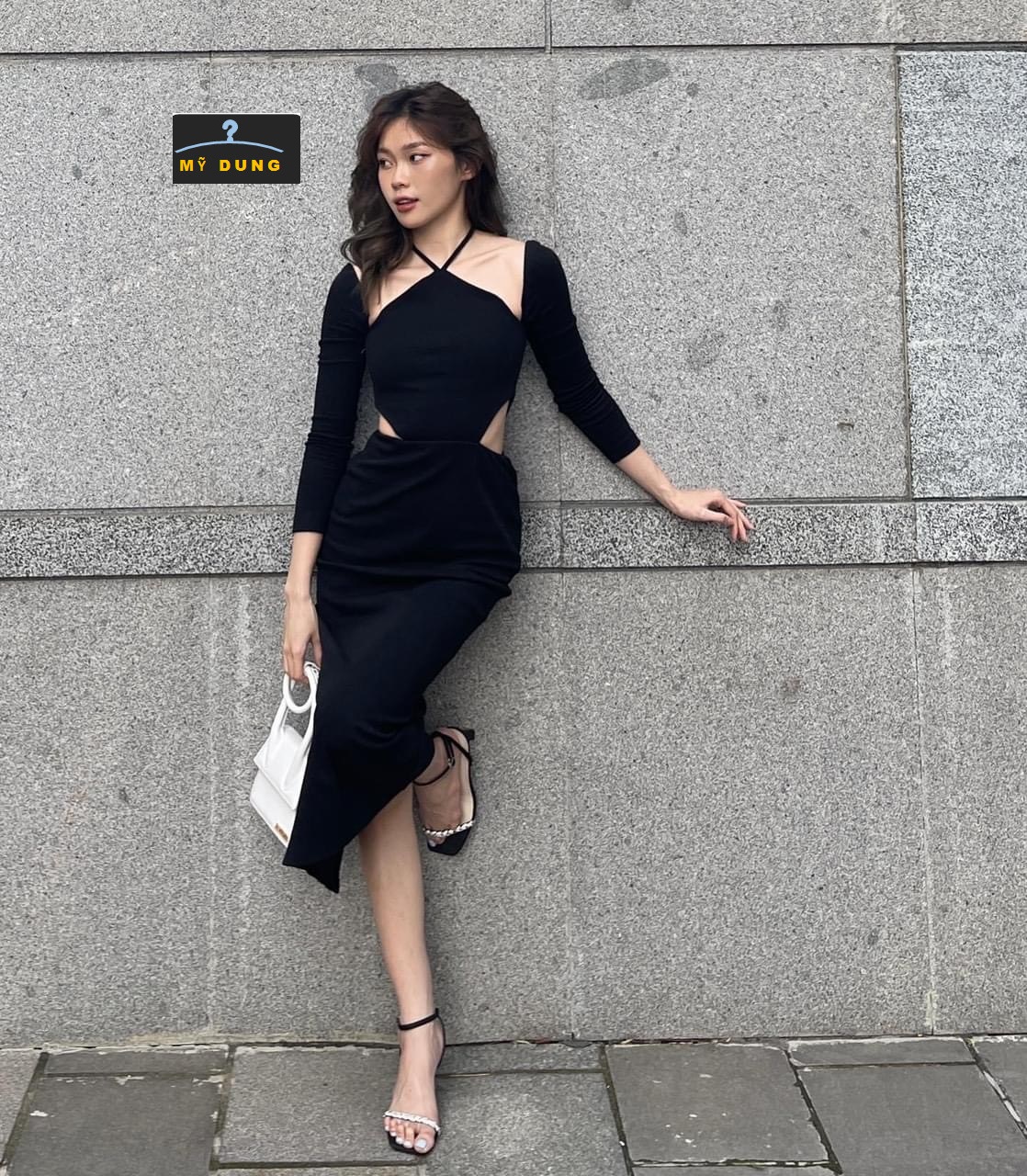 ĐẦM BODY DÁNG MAXI CỔ YẾM CÚP NGỰC, KHOÉT EO- SIÊU TÔN DÁNG- GỢI CẢM